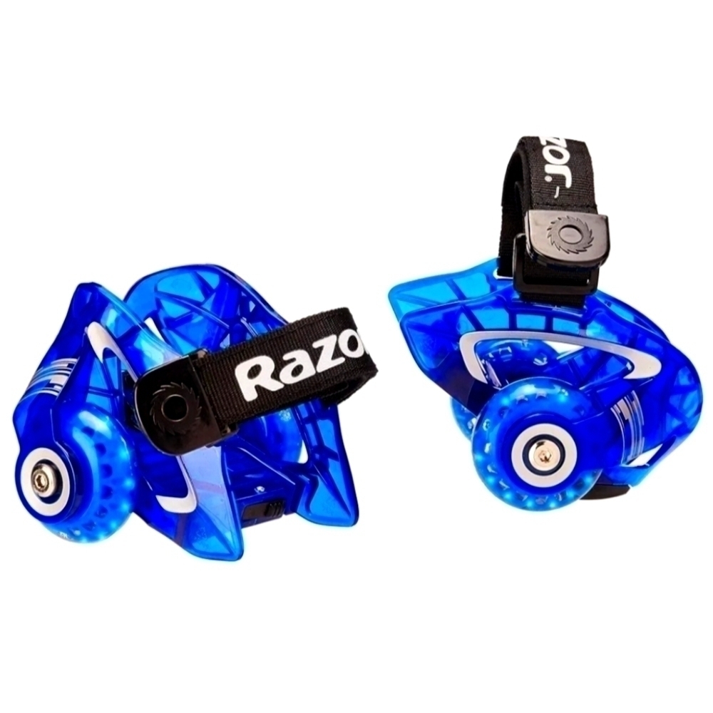 NEW Razor Jetts DLX Heel Wheels - Blue, Wheeled Skate Shoes w/ Sparks for Kids